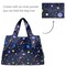 Wrapables Large & Small Foldable Tote Nylon Reusable Grocery Bags, Set of 2, Outer Space